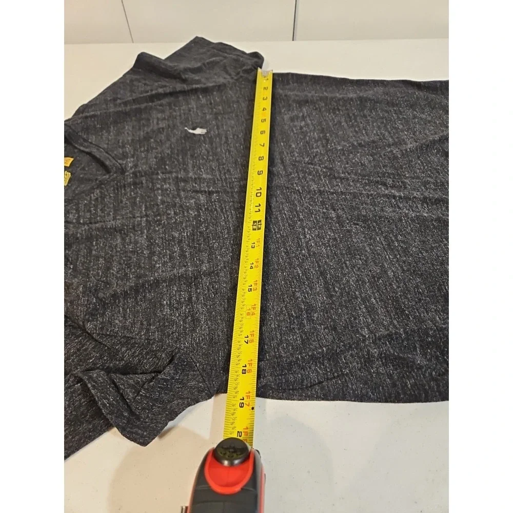 Polo Ralph Lauren V-neck Classic Fit T Shirt Size Small Charcoal White Logo(1359